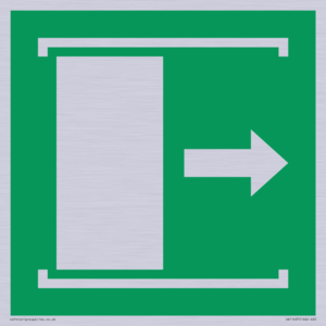 E033 safe condition door slides right to open